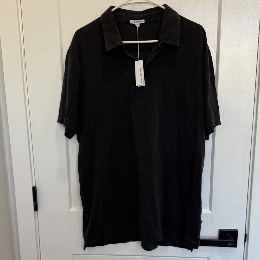James Perse Charcoal Polo Shirt